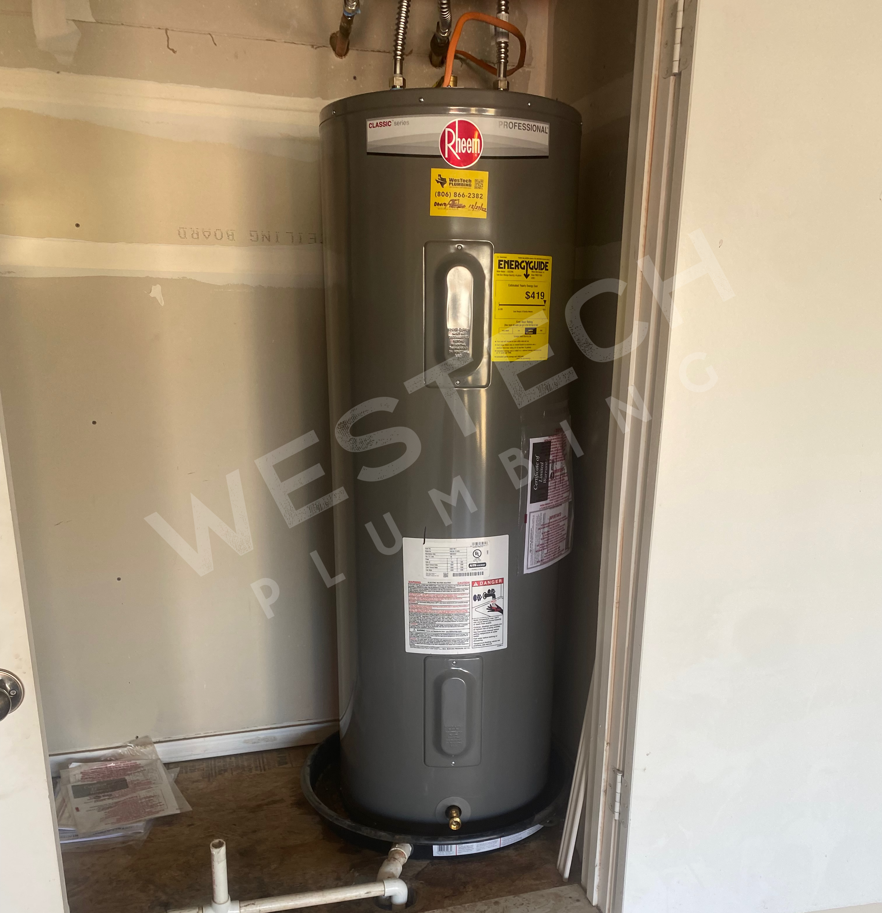 Water Heater replacement in Lubbock, Texas